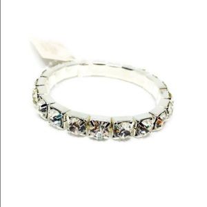 Silver Rhinestone Formal Bracelet
